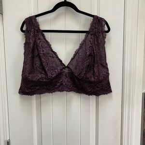 Lovesick Size 4 Purple Lace Bralette - NWOT